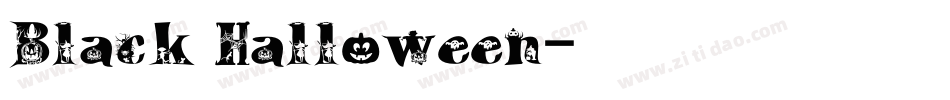 Black Halloween字体转换